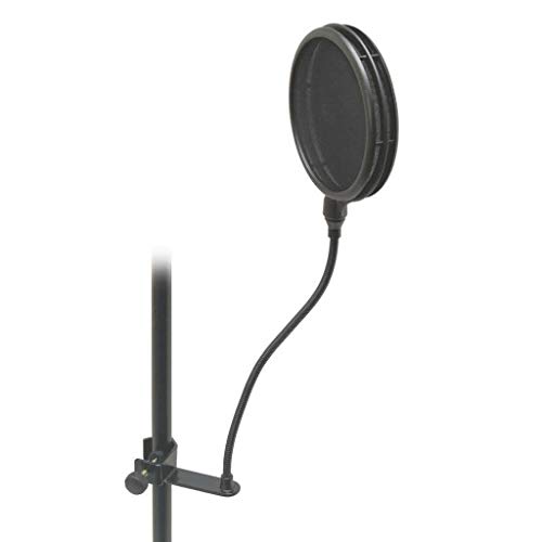 OSS ASVS6-GB Mikrofon-Pop Blocker mit Klemmschraube und Schwanenhals von On-Stage