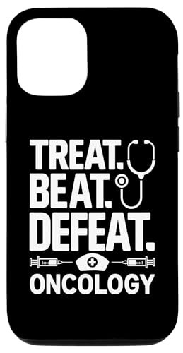 Hülle für iPhone 13 Treat Beat Defeat Onkologie Onkologie Krankenschwester Onkologe Krankenschwestern von Oncology Nursing Nurse Gifts