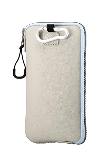 OneJoy Handyhülle für Smartphones 6.1"- 6.9" - Neopren Handyhülle, leichte Handyhülle Cover, Holster für handys, Zipper handysocken, schützende Handytasche mit Clip on [ Beige ] von OneJoy