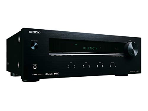 Onkyo TX-8220(B) Stereo Receiver (Hifi Verstärker 100 W/Kanal, Multiroom, Bluetooth, Streaming, DAB+/FM/RDS-Radio, MM-Phono-Vorverstärker für Plattenspieler), Schwarz von Onkyo