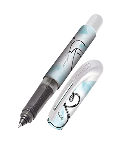 Online Tintenpatronen-Rollerball College Freedom, für Rechtshänder und Linkshänder, ergonomisches Griffstück, Roller-Ball, Standard-Tintenpatronen, inkl. Kombipatrone blau, 1 Stück (1er Pack) von Online