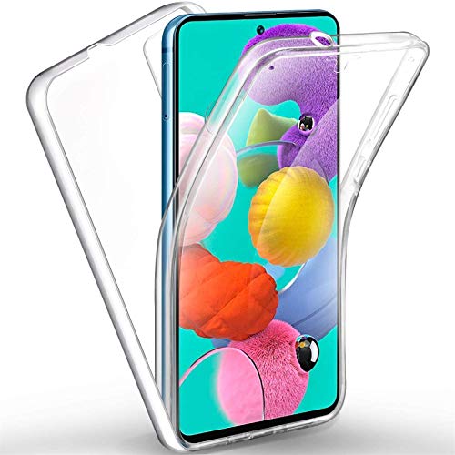 OnlyCase Store Kompatibel mit Samsung Galaxy A72 Hülle 360 Grad Handyhülle Silikon PC Crystal Clear Full Body Slim Cover Transparent mit Displayschutz Vorne und Hinten Schutzhülle Durchsichtige von OnlyCase Store