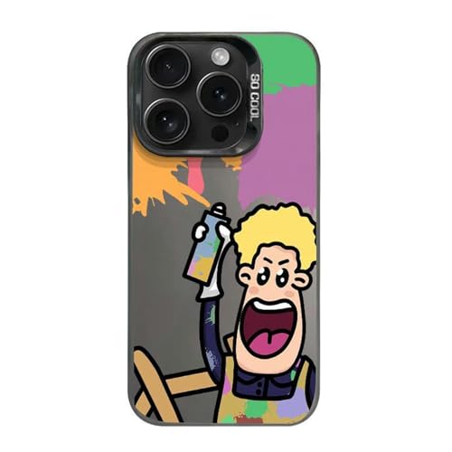 OonMan Niedliche Handyhüllen, bunt, Graffiti, Junge und Mädchen, geeignet für iPhone-Paare, Jungen, iPhone 11Pro von OonMan