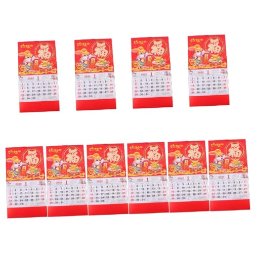 Operitacx 10st 2023 Jahr Des Hasen-kalenders Tierkreis-mond- Zerreißbarer Mondkalender Jahr Der Hasenkalender Chinesischer Mondkalender Büro Wandkalender Chinesisches Dekor Papier von Operitacx