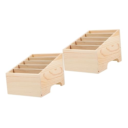 Operitacx 2 Stück Karton 5 Handy Aufbewahrungsbox Kassettenregal Aufkleber-display Multi-handy-rack Halter Zelle Begrüßungsanzeige Desktop-organizer Aus Holz Student Hund Hölzern Werkzeug von Operitacx