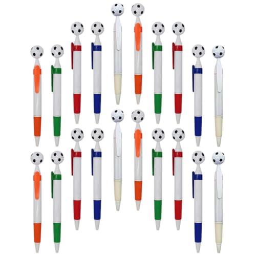 Operitacx 20St Fußball Kugelschreiber Fußball-Schlüsselanhänger für Mädchen grüne Kugelschreiber schreibwaren set fußball Cartoon-Schreibwaren-Stift Fußballgeschenke Abs von Operitacx