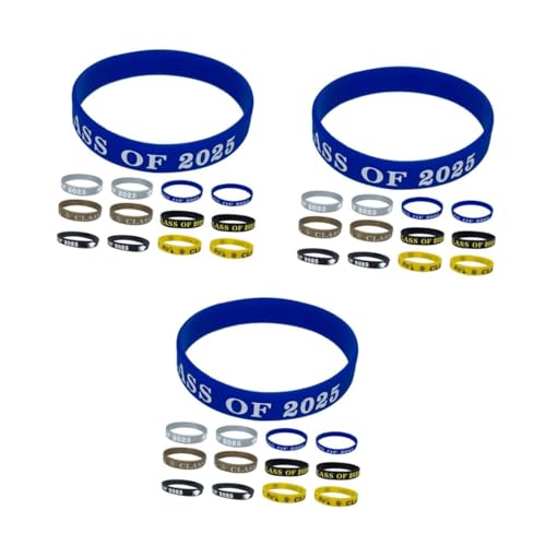 Operitacx 3 Sätze Abschlussarmband Partygeschenk Hochschulgeschenk Erinnerungsarmband Erinnerungsstück Für Abschluss Abschlussparty-armband Abschlussgeschenk Kieselgel 24 Stück * 3 von Operitacx