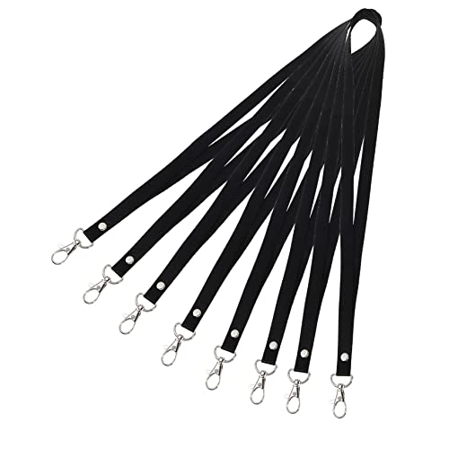 Operitacx 8st Umhängeband Mit Zertifikat Flaches Lanyard Mit Karabinerhaken Bank Ständer Für Telefon Seile Zum Aufhängen Von Mobiltelefonen Schlüsselbänder Für Kartenhüllen Black Polyester von Operitacx