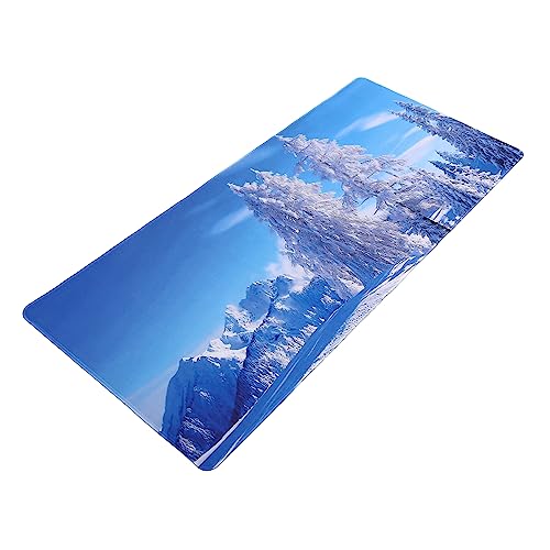 Operitacx Mauspad Tastaturmatte Für Computer Big Mouse Pad Gaming- Gaming - -pad Schreibtischzubehör Mauskissen Groß Desktop-pad Schreibtisch Zeug Gaming- Blue Gummiauflage von Operitacx