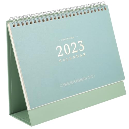 Operitacx Monatskalender freistehender Tischkalender 2023 Tischkalender mit Spiralbindung Schreibtischkalender personalisierter Bürozubehör für zu Hause Papier von Operitacx