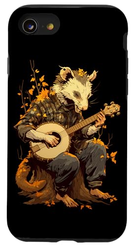 Hülle für iPhone SE (2020) / 7 / 8 Opossum Spielt Banjo Cottagecore Possum von Opossum Banjo Spieler Geschenk Gitarre