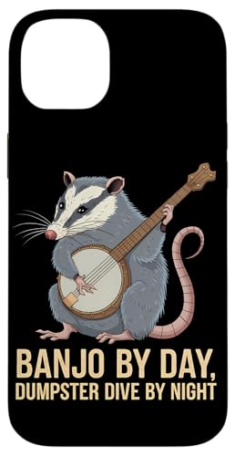 Hülle für iPhone 14 Plus Opossum Spielt Banjo Cottagecore Possum von Opossum Banjo Spieler Geschenk Vintage Gitarre