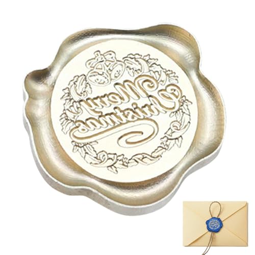 Opvonxeh Holiday Wachs-Stempelköpfe | Festive Sealing Wax Stamp | Merry Christmas Decoration Stamp, Christmas Wax Seal Stamp, Wachs Stempel für Einladungen, Wachs-Stempel für Buchstaben und Umschläge von Opvonxeh