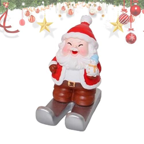 Opvonxeh Santa Claus Phone Stand, Christmas Figure Phone Support, Portable Christmas Phone Holder, Resin Figure Phone Support, Holiday Phone Stand for Smartphones, Festive Phone Holder for Christmas von Opvonxeh