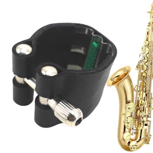 Sax Clamp, Saxophone Ligature Clips, Leather Ligature Clip for Alto Sax, 46x1.06 Inches Adjustment Single Screw Trombone, Hotel &Apartment, Ligatured for Home von Opvonxeh