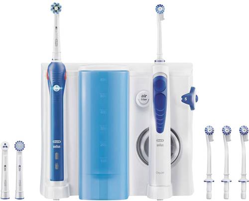 Oral-B Pro 2000 + OxyJet 80311065 Elektrische Zahnbürste, Munddusche Weiß, Dunkelblau von Oral-B