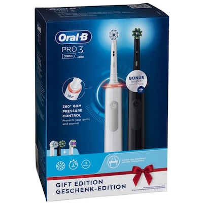 Oral-B Pro 3 3900 Duo Zahnbürste Schwarz / Weiß von Oral-B