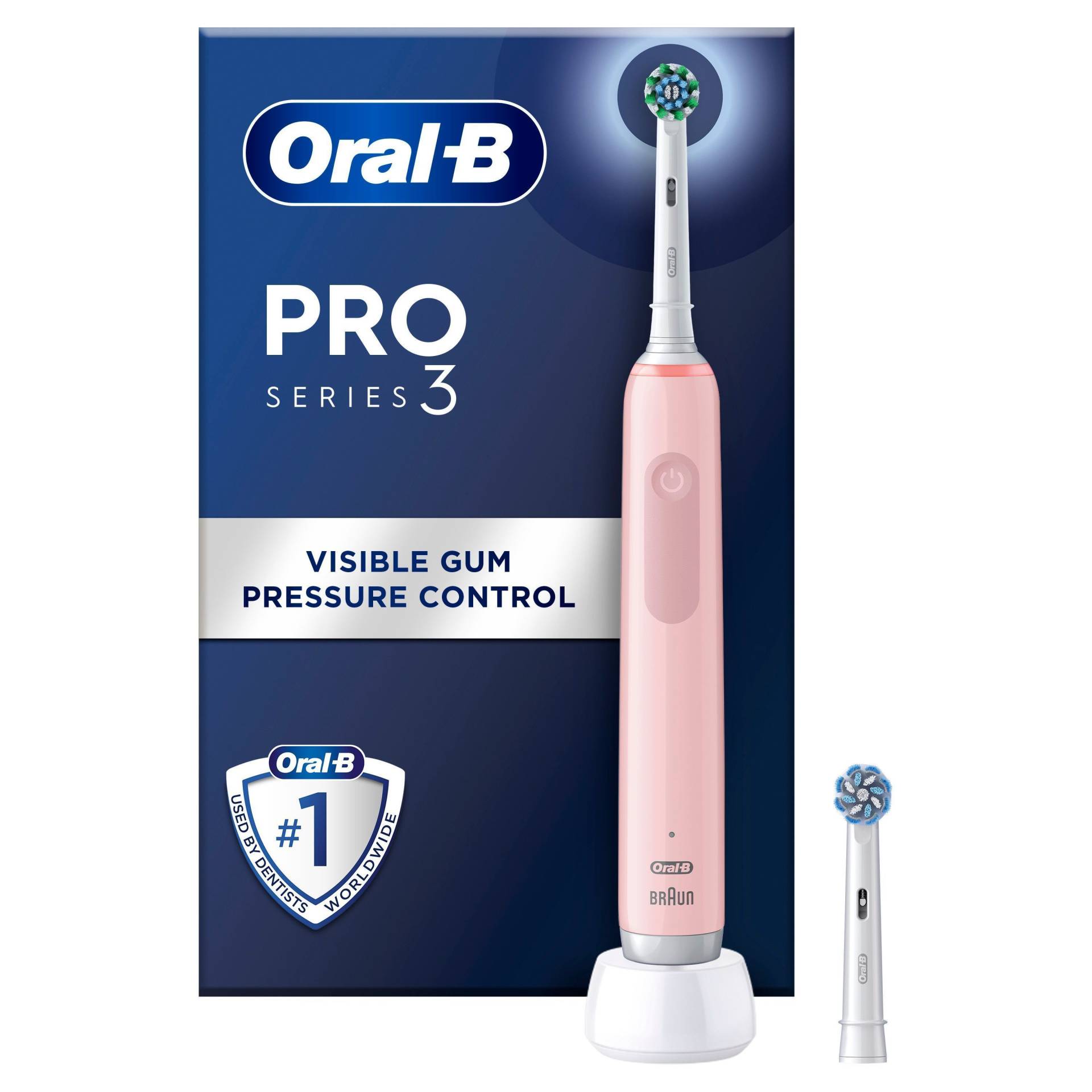 Oral-B - Pro3 Pink + Extra CA Brush Head - S von Oral B