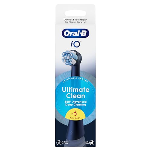 Oral-B Ultimate Clean Original schwarze Ersatzbürsten Set mit 6 Tiefenbürsten Zahnbelag Entfernung Rundbürste für Oral B iO elektrische Bürsten Oral-B Ultimate Clean Original schwarze Ersatzbürsten Set mit 6 Tiefenbürsten Zahnbelag Entfernung Rundbürste für Oral B iO elektrische Bürsten von Oral-B
