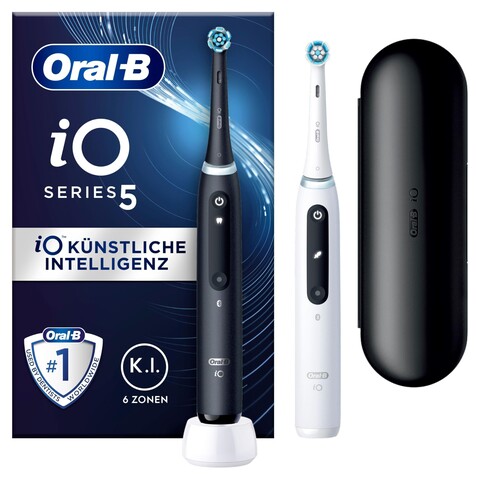 Oral-B iO Series 5 Duo elektrische Zahnbürste weiß-schwarz von Oral-B