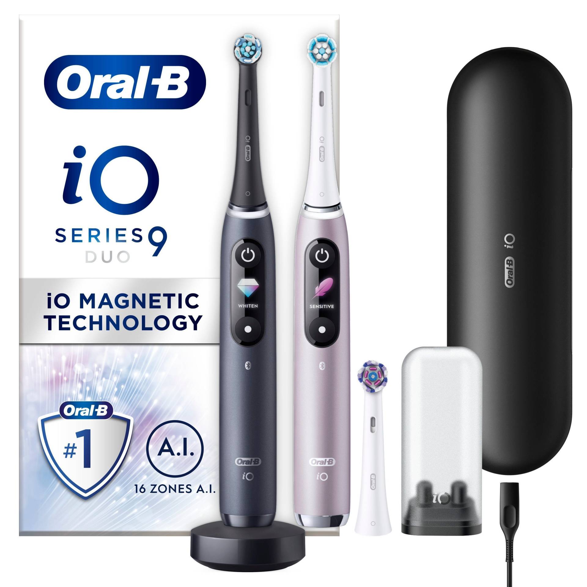 Oral-B - iO9 Duo Pack Black Onyx&Rose Quartz Electric Toothbrush von Oral B