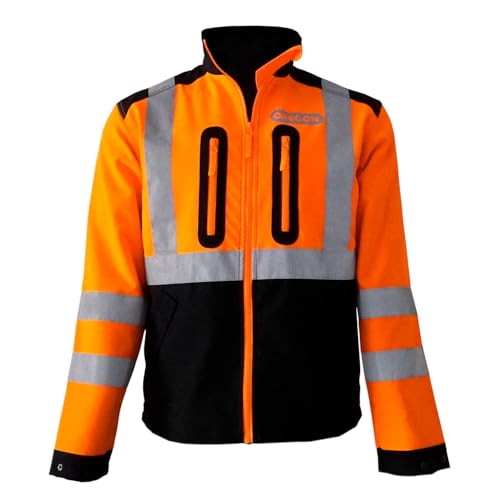 Oregon Warnschutzjacke, Professionelle Klasse 3 Arbeitskleidung, Reflektierende Jacke, Frauen & Männer, Leichtes Stretch Material & Belüfteter Outdoor Mantel mit hoher Sichtbarkeit, Orange - Größe S von Oregon