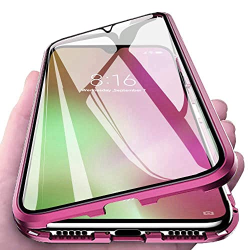 Orgstyle Hülle für Samsung Galaxy S20 FE, Magnetische Hartglas Hülle mit Vorderseite und Rückseite, Metallrahmen Case mit Eingebaut Magnet, Ultra Dünn 360 Grad Handyhülle, Rosa - 6.5 Zoll von Orgstyle