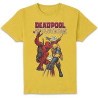 Deadpool & Wolverine Fight Unisex T-Shirt - Yellow - XL von Original Hero