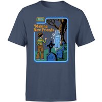 Steven Rhodes Making New Friends Unisex T-Shirt - Navy - M - Marineblau von Steven Rhodes