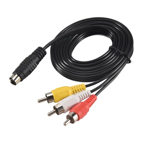 Orolotay 1.5M 4.9ft 3 Stecker auf 4 Pin S-Video Stecker TV PC Konvertierungskabel von Orolotay