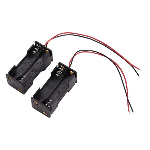 Orolotay R 2 Stueck 2-Schicht 4 x 1,5 V AAA Batterie Halter mit Drahtanschluessen - Schwarz von Orolotay