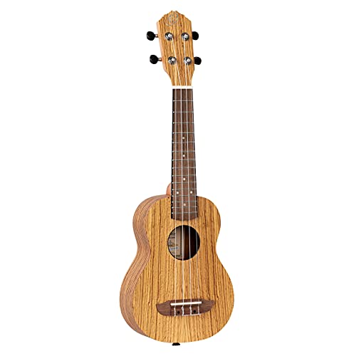 Ortega Guitars Sopran Ukulele Akustisch – Timber Series – Inklusive Gigbag – Zebrano, Natur (RFU10Z) von Ortega Guitars