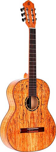 Ortega Guitars Spalted Suite Konzertgitarre – The Private Room – 4/4 Slim Neck Gitarre – Gestockter Ahorn mit natürlichem Finish – Inklusive Gigbag (RMS-REISSUE) von Ortega Guitars