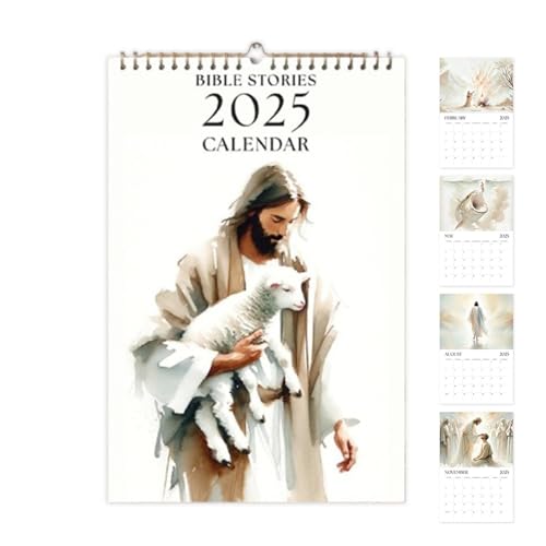 Christliche Bibelgeschichten Kalender/Jesus Christus Kalender 2025 / Wandkalender Mit Christlichen Bibelgeschichten 2025/12 Monate Christian Kalender Christlicher Wandkalender von Oseczmut