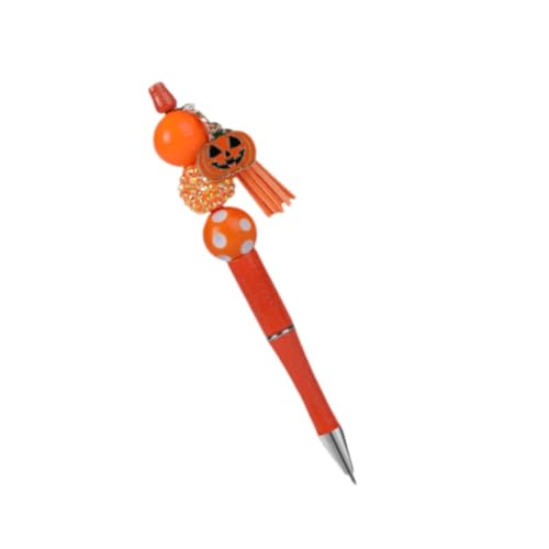 Oshhni Perlenstift, Halloween-Stift, praktisch, leicht, einfach zu verwendender Kugelschreiber, Halloween-Geschenk für Party- und Bürobedarf, Orange von Oshhni