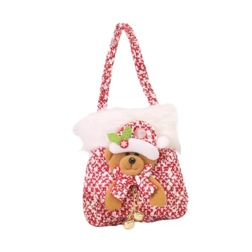 Oshhni Puppen-Weihnachtsgeschenk-Tasche, Puppen-Aufbewahrungstasche, niedliche Party-Geschenk-Leckerei-Tasche, Weihnachtsdekoration, Bär von Oshhni