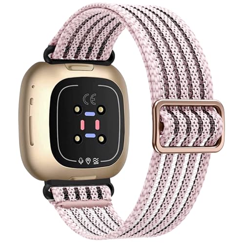 Osinaga Armband Kompatibles mit Fitbit Versa 4, Atmungsaktives Gewebtes Nylonband Armband für Fitbit Versa 4/Versa 3/Sense 2/Sense 2, Schnell Trocknendes Atmungsaktives Sportarmband von Osinaga