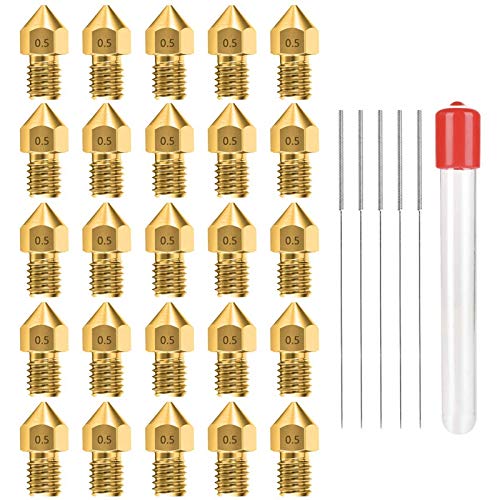 Osmond 0,5 MM MK8 Terminal 3 Ende DüSen 25 3D Drucker Messing DüSen Extruder Mit 5 Reinigung Nadeln Und Kunststoff BehäLter von Osmond