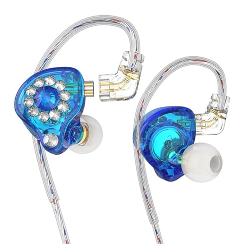 Osmond In-Ear-Kopfhörer, 11 mm, PET-Verbundmembran, dynamischer Kopfhörer, 3,5 mm, blau, ohne Mikrofon von Osmond