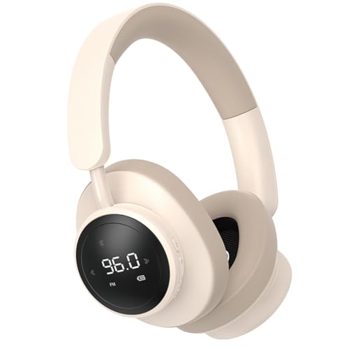 Osmond Kabelloses Headset mit Mikrofon, faltbar, Over-Ear-Bluetooth-5.3-Kopfhörer, unterstützt TF-Karte, FM-Radio, Khaki von Osmond