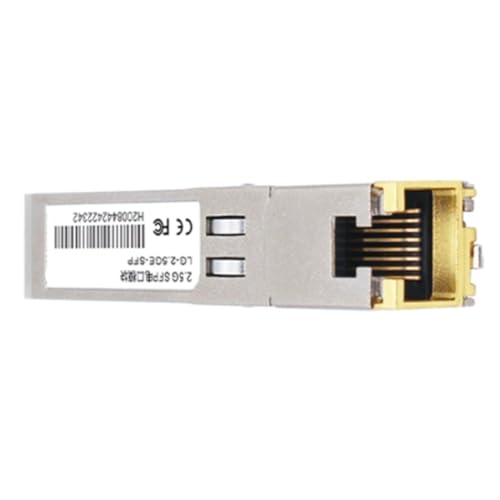 Osmond SFP-Modul 2,5 G aus silberfarbenem Metall, optischer Port von 2500 m, dreht sich auf RJ45-Ethernet-Port, Gigabit-Transmitter-Empfänger-Modul, 1000 m, Übertragung von 100 m von Osmond