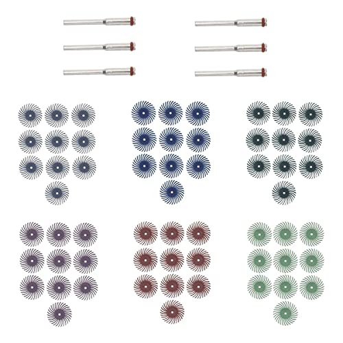 Osmond Set mit Borstenscheiben mit Schaft, 60 Stück, 1 Zoll, Scheibenbürsten, Radialborsten, Schleifbürste, rotierendes Werkzeug von Osmond