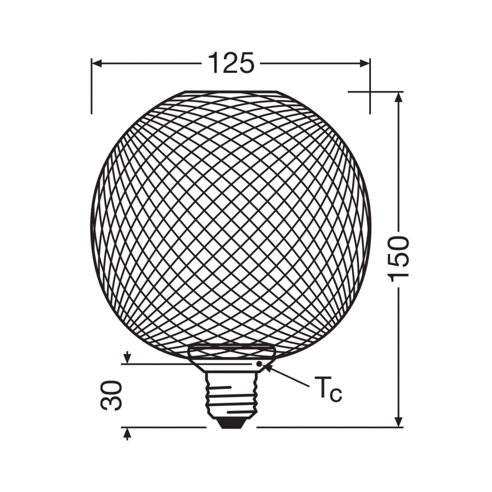 OSRAM Decor LED Flat Globe E27 3,5W gold 2.700K Metall von Osram