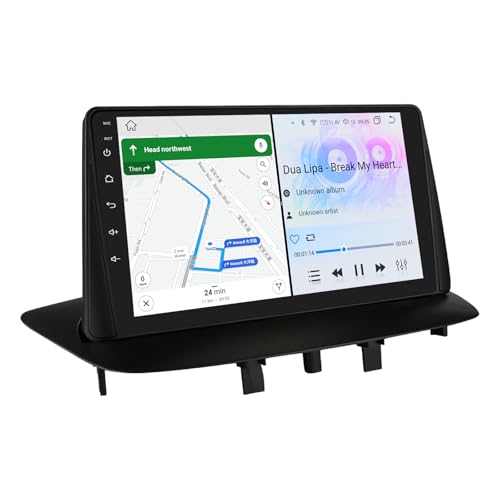 Ossuret Android 12 Autoradio für Renault Megane 3 2008-2014, 8-Core 6G+64G GPS Navi 9-Zoll-QLED-Touchscreen mit Wireless CarPlay Android Auto Bluetooth WiFi 4G LTE DSP Mirror Link FM/AM von Ossuret