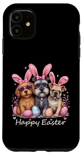 Ostern Outfit Osteroutfit Damen Mädchen Frohe Ostern Hunde Hülle für iPhone 11 von Ostern Geschenke Outfit Lustige Ostern Shirts