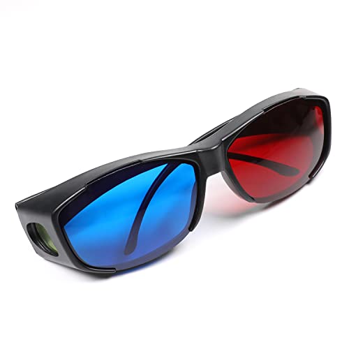 Othmro 2 x Rot-Blaue 3D-Brille/Cyan-Anaglyphen-Brille, Anaglyphe, dimensionale 3D-Visionbrille für TV-Spiele, DVD, 3D, virtuelles Video von Othmro