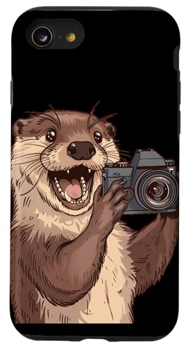 Hülle für iPhone SE (2020) / 7 / 8 Otter fängt ein Lächeln mit einer Kamera für einen charmanten Look ein von Otter Camera Outfit