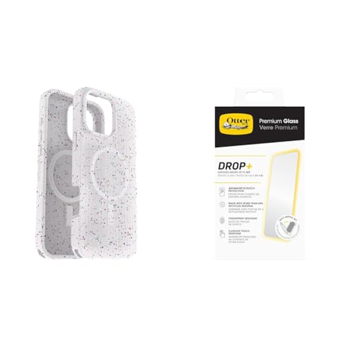 OtterBox Bundle Symmetry Series Core for MagSafe Hülle für iPhone 16 Pro Max, stoßfest, sturzsicher, ultraschlank, dünne schützende Hülle, Weiß & Premium Glass Displayschutz von OtterBox