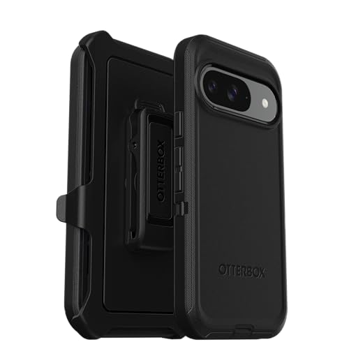 OtterBox Defender Hülle für Google Pixel 9 / Pixel 9 Pro, stoßfest, sturzsicher, Ultra-robust, schützende Hülle, 5X getestet nach Militärstandard, Schwarz von OtterBox