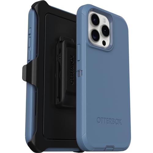 OtterBox Defender Hülle für iPhone 15 Pro Max, stoßfest, sturzsicher, ultra-robust, schützende Hülle, 5x getestet nach Militärstandard, Blau von OtterBox